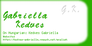 gabriella kedves business card